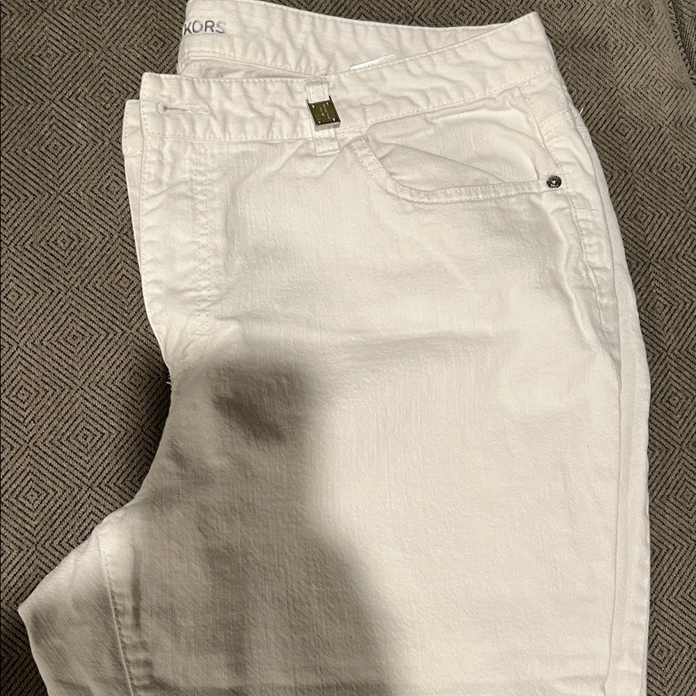 Michael Kors Women's Straight Leg Jeans in White
